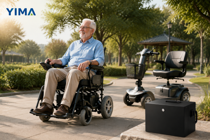 YIMA 25.6V 30Ah LiFePO₄ Battery Pack for electric wheelchairs and mobility scooters